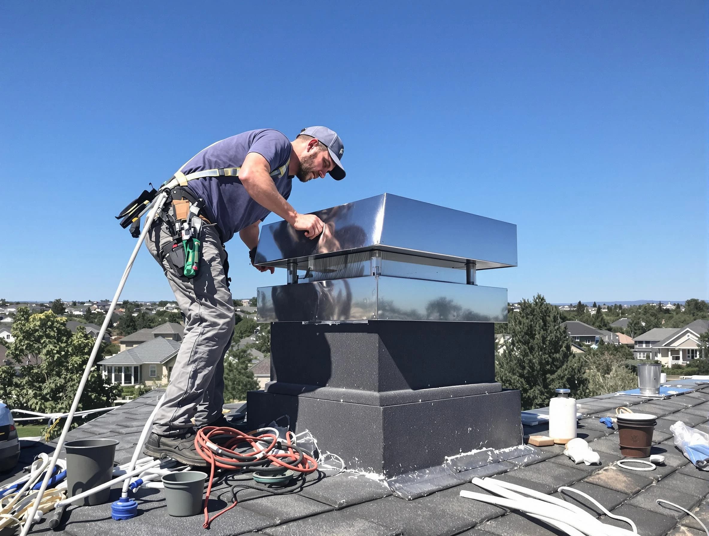 Chimney Cap Services service in Stoughton, MA