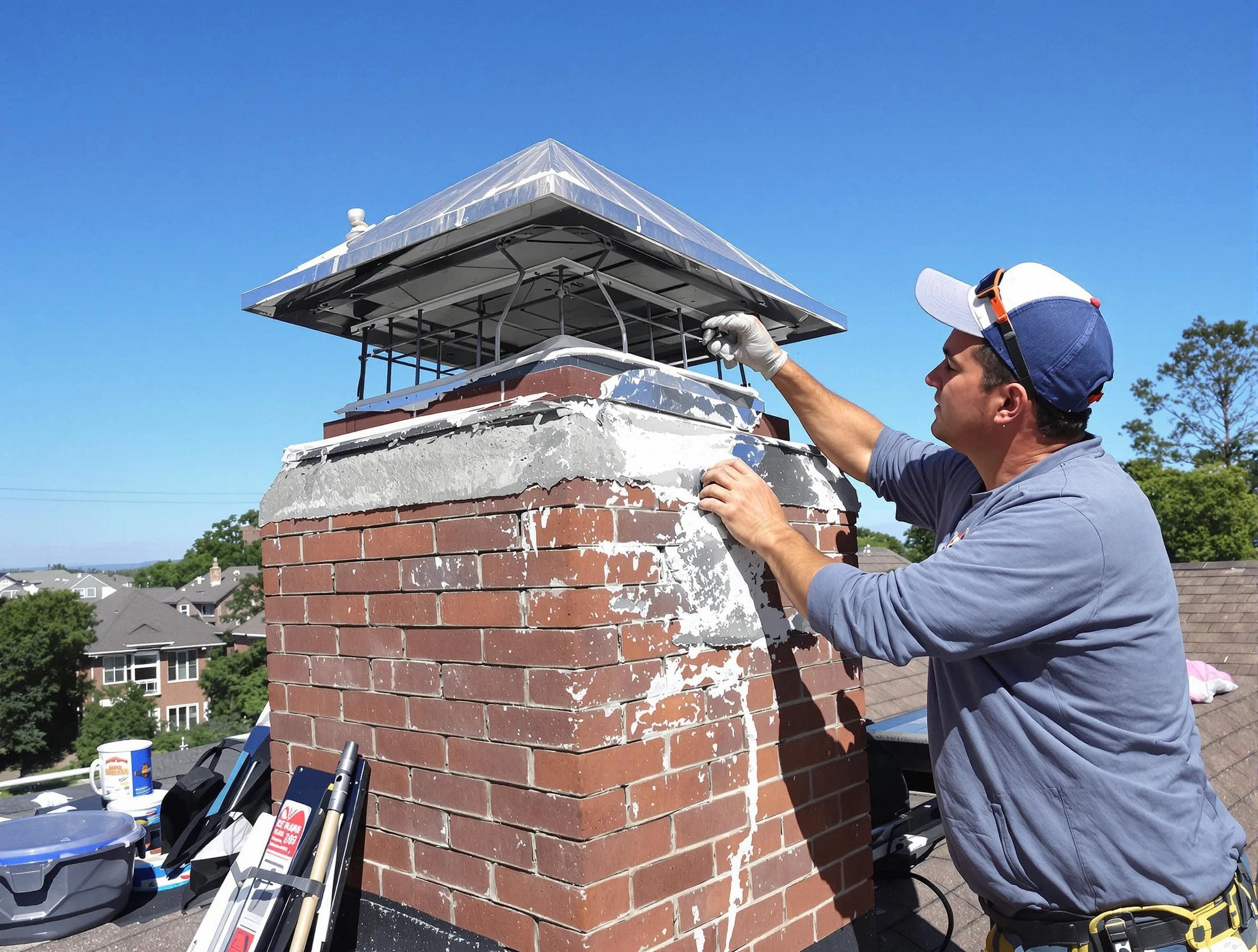 Chimney Crown Services service in Stoughton, MA